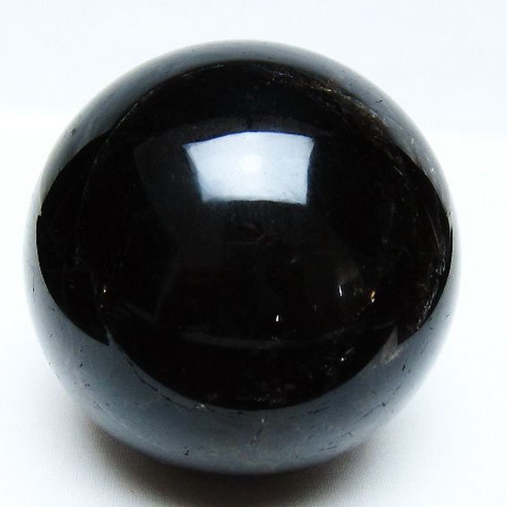 1.2Kg モリオン 純天然 黒水晶 丸玉 94mm [t572-11575]