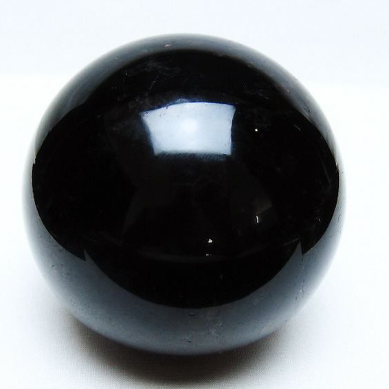 1.1Kg モリオン 純天然 黒水晶 丸玉 91mm [t572-11581]