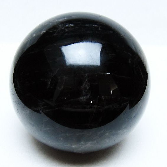 1.4Kg モリオン 純天然 黒水晶 丸玉 98mm [t572-11587]