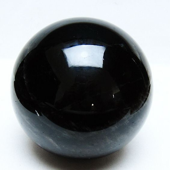 1.3Kg モリオン 純天然 黒水晶 丸玉 100mm [t572-11602]