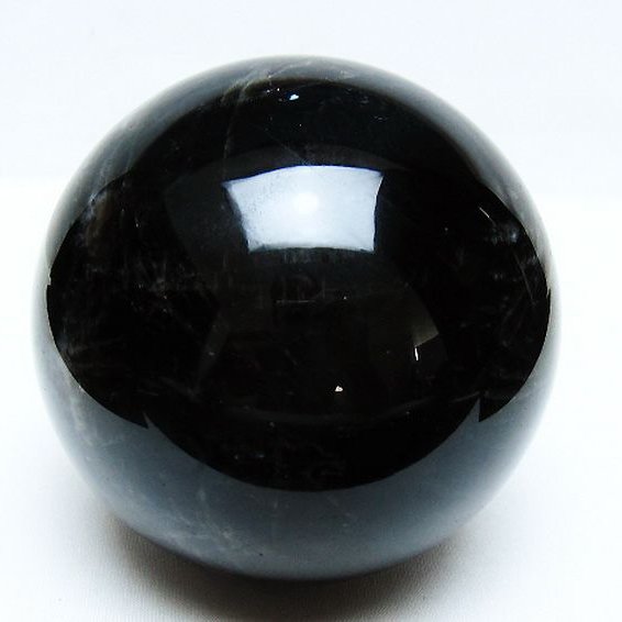 1.4Kg モリオン 純天然 黒水晶 丸玉 100mm [t572-11603]
