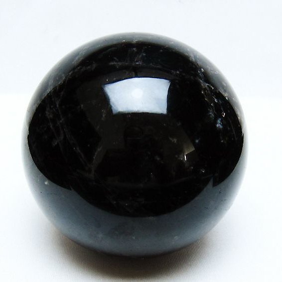 1.4Kg モリオン 純天然 黒水晶 丸玉 100mm [t572-11617]