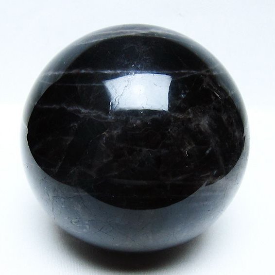 1.9Kg モリオン 純天然 黒水晶 丸玉 115mm [t572-11658]