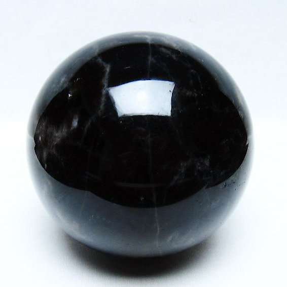 1.6Kg モリオン 純天然 黒水晶 丸玉 110mm [t572-11685]