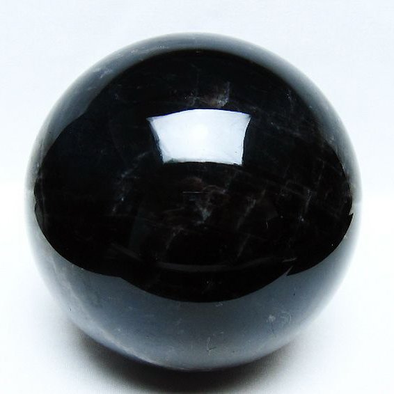 2.7Kg モリオン 純天然 黒水晶 丸玉 127mm [t572-11697]
