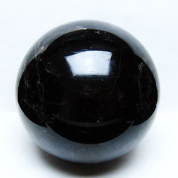 11.7Kg モリオン 純天然 黒水晶 丸玉 205mm [t572-11725]