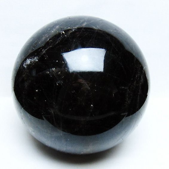 9.6Kg モリオン 純天然 黒水晶 丸玉 195mm [t572-11727]