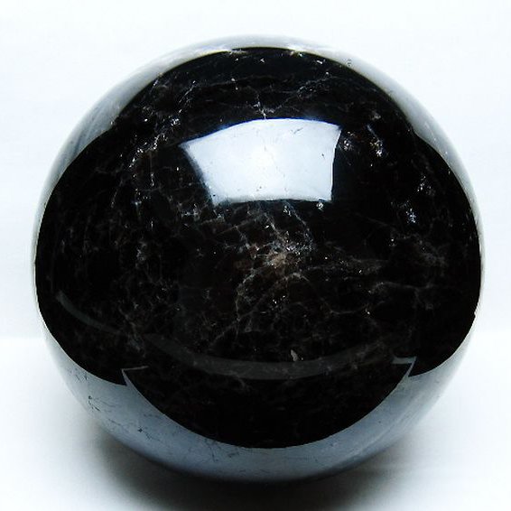 20.9Kg モリオン 純天然 黒水晶 丸玉 250mm [t572-11736]