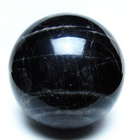 3.1Kg モリオン 純天然 黒水晶 丸玉 135mm [t572-11787]