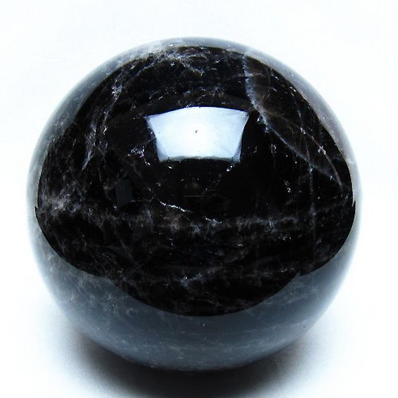 2.6Kg モリオン 純天然 黒水晶 丸玉 127mm [t572-11788]