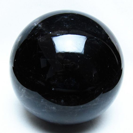 2.6Kg モリオン 純天然 黒水晶 丸玉 127mm [t572-11790]