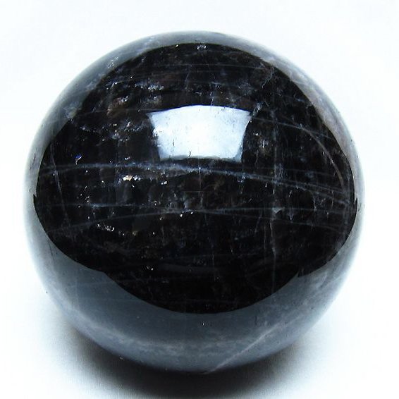 2.2Kg モリオン 純天然 黒水晶 丸玉 120mm [t572-11796]