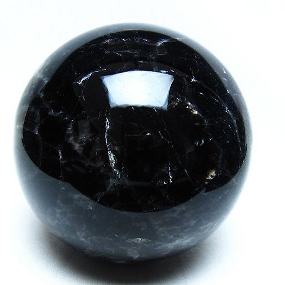 1.6Kg モリオン 純天然 黒水晶 丸玉 110mm [t572-11817]