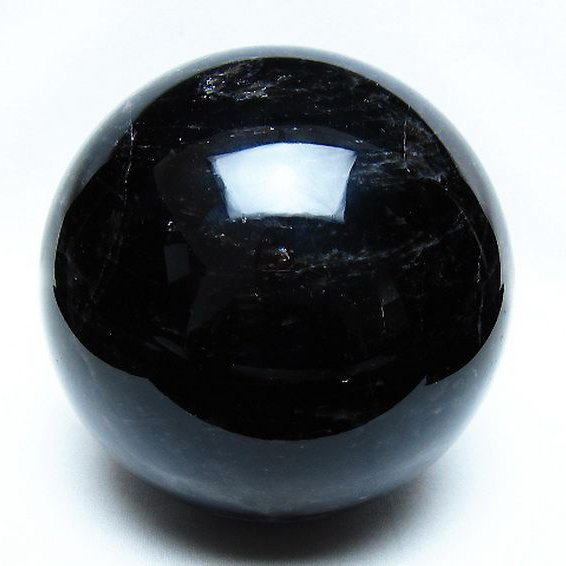 2.7Kg モリオン 純天然 黒水晶 丸玉 130mm [t572-11846]