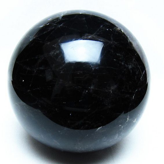 2.5Kg モリオン 純天然 黒水晶 丸玉 125mm [t572-11849]