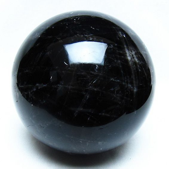 2.1Kg モリオン 純天然 黒水晶 丸玉 120mm [t572-11859]