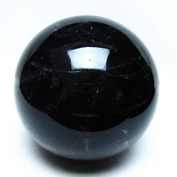 1.5Kg モリオン 純天然 黒水晶 丸玉 107mm [t572-11866]