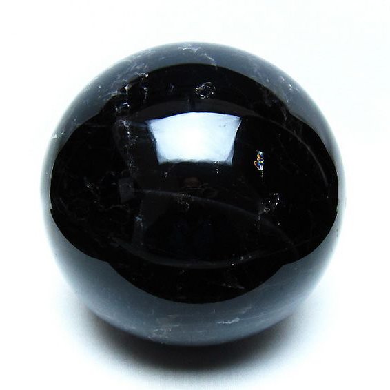5.2Kg モリオン 純天然 黒水晶 丸玉 160mm [t572-11870]