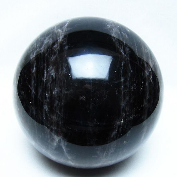 3.8Kg モリオン 純天然 黒水晶 丸玉 145mm [t572-11877]