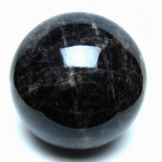 4.9Kg モリオン 純天然 黒水晶 丸玉 157mm [t572-11892]