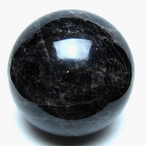 6.3Kg モリオン 純天然 黒水晶 丸玉 170mm [t572-11893]