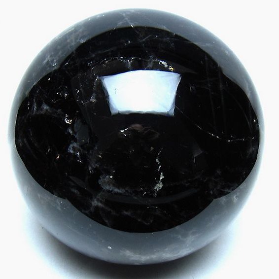 6.9Kg モリオン 純天然 黒水晶 丸玉 175mm [t572-11897]