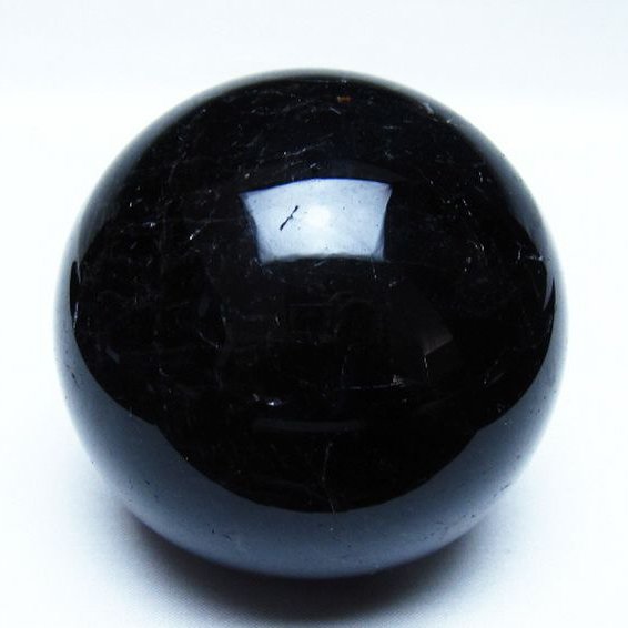 モリオン 純天然 黒水晶 丸玉 83mm [t572-11934]