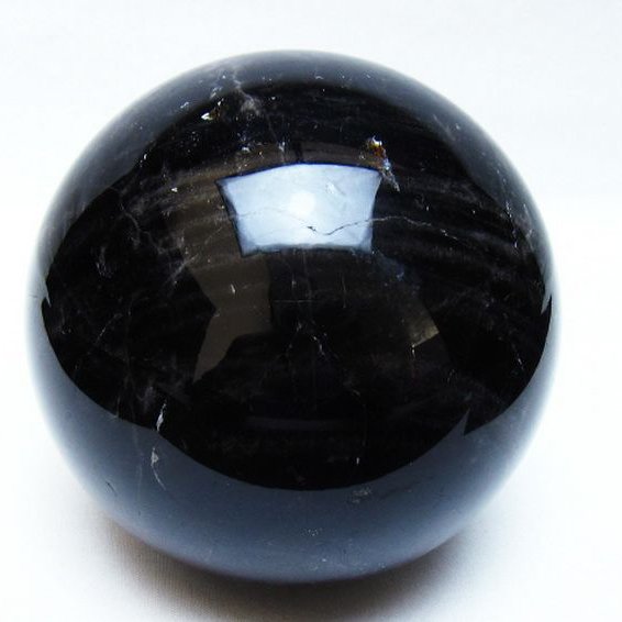 1.8Kg モリオン 純天然 黒水晶 丸玉 110mm [t572-12032]