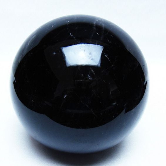 1.9Kg モリオン 純天然 黒水晶 丸玉 115mm [t572-12052]