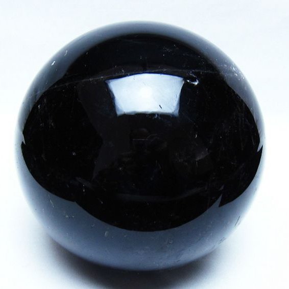 2.9Kg モリオン 純天然 黒水晶 丸玉 130mm [t572-12060]