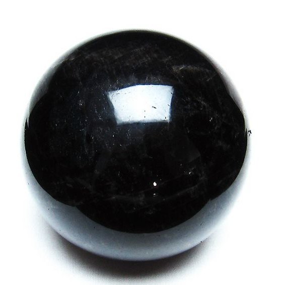 1.8Kg モリオン 純天然 黒水晶 丸玉 110mm [t572-9920]