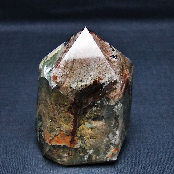 グリーンファントム水晶 六角柱[T577-4725]