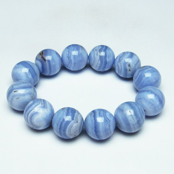 ブルーレースアゲート ブレスレット 21mm [T58-7062]