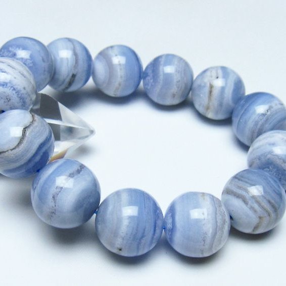 ブルーレースアゲート ブレスレット 18mm [t58-7203]