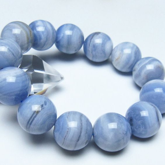 ブルーレースアゲート ブレスレット 18mm [t58-7219]