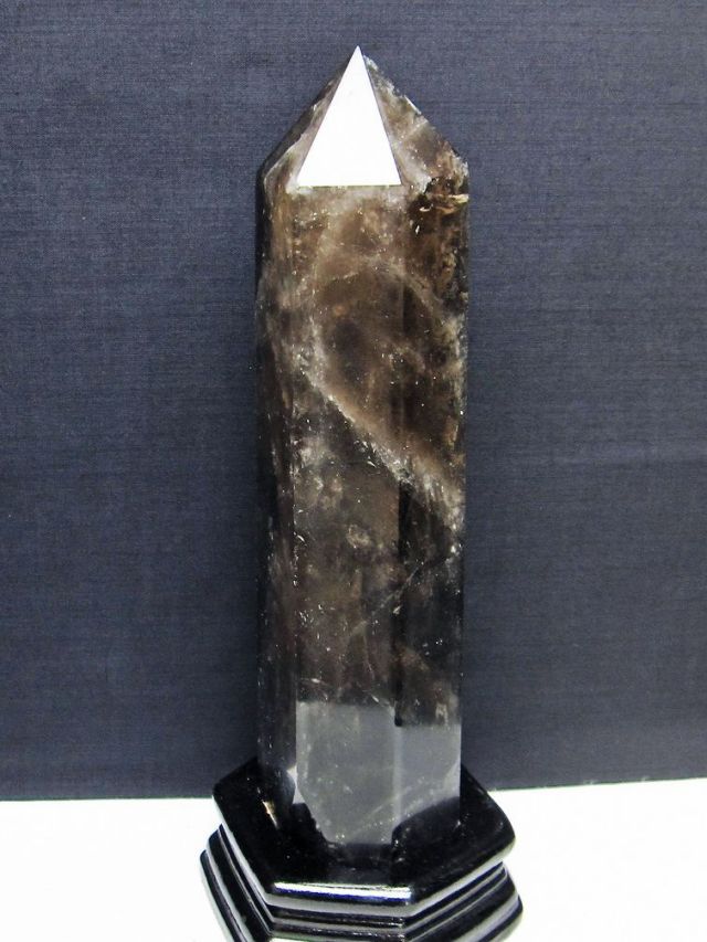 1.4Kg ライトニング水晶 六角柱[T581-6115]