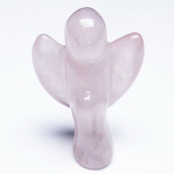 ローズクォーツ天使 置物 [t585-2405]