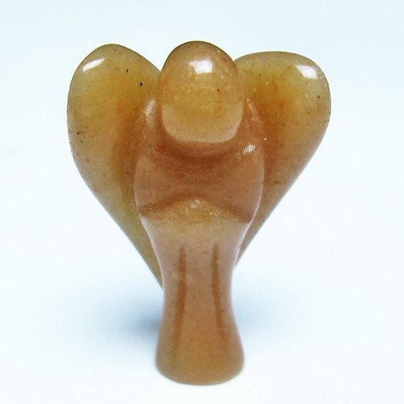 赤インド翡翠 天使 置物[T585-2479]