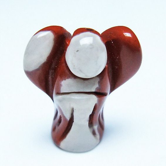 赤アゲート天使 置物 [t585-2583]