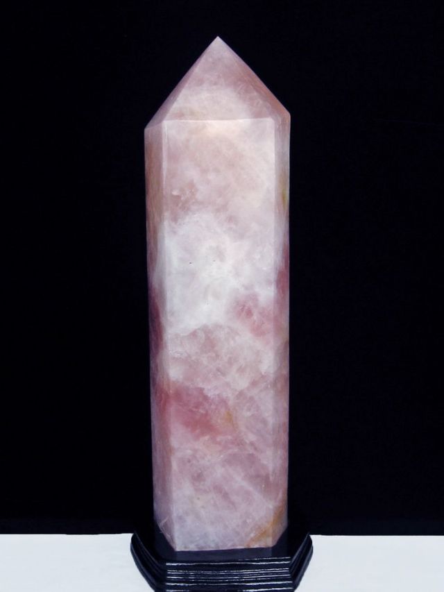 ★ご予約品 ご注文から3ヵ月後の発送予定 ty★ 21.3Kg ローズクォーツ 六角柱 同梱不可 [T59-1026]