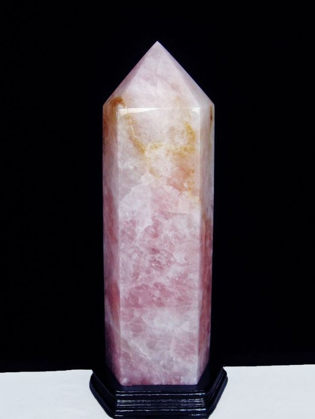 ★ご予約品 ご注文から3ヵ月後の発送予定 ty★ 17.3Kg ローズクォーツ 六角柱 同梱不可 [T59-1028]