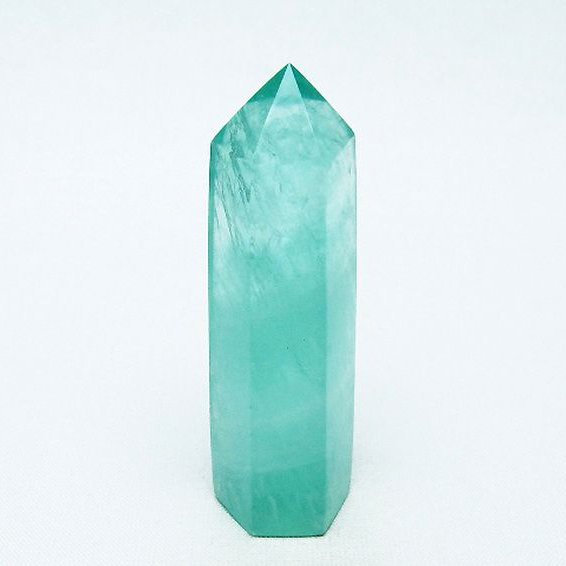 グリーンフローライト 六角柱 1Kg 1.6Kg フローライト 原石 六角柱 蛍石 台座付属 送料無料 一点物