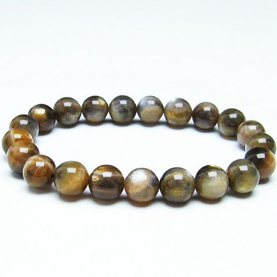 オレンジムーンストーン  ブレスレット 9mm [T597-3521]