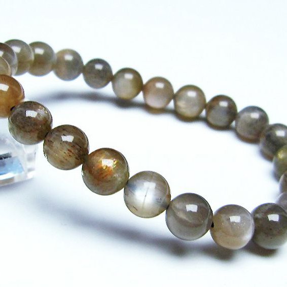 オレンジムーンストーン ブレスレット 8mm [T597-3544]