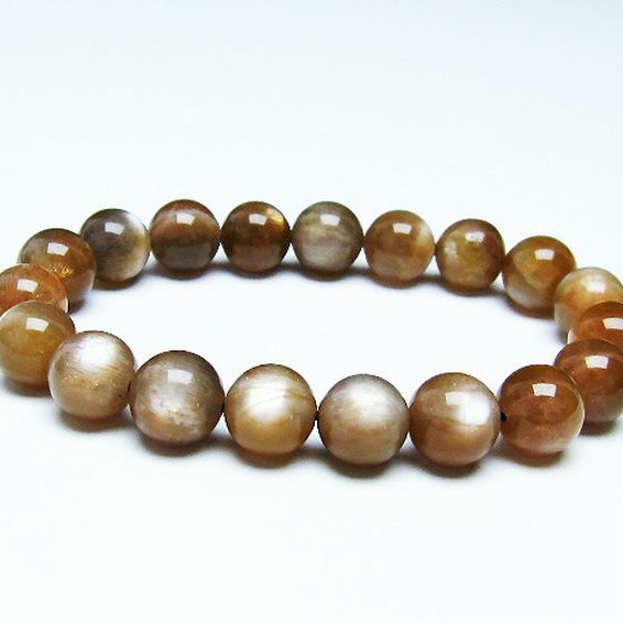 オレンジムーンストーン  ブレスレット 10mm [T597-3565]