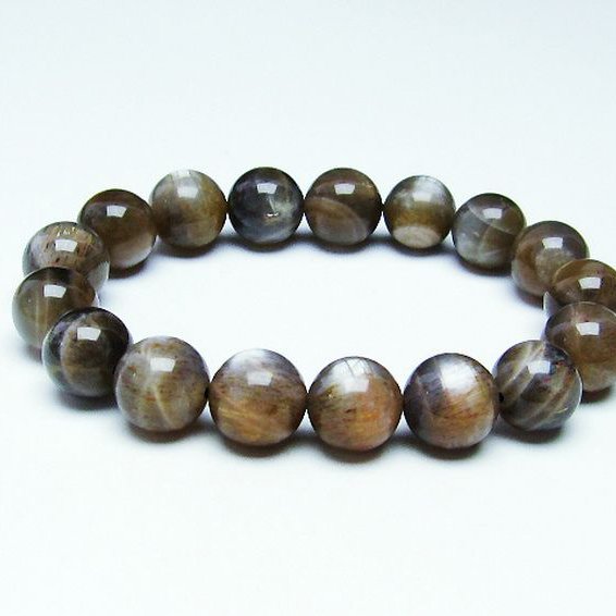 オレンジムーンストーン  ブレスレット 12mm [T597-3738]