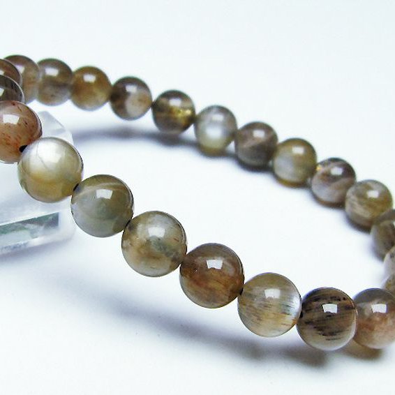 オレンジムーンストーン ブレスレット 8mm [T597-3745]