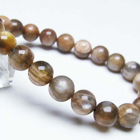 オレンジムーンストーン ブレスレット 9mm [T597-3881]