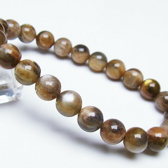 オレンジムーンストーン ブレスレット 8mm [T597-3920]