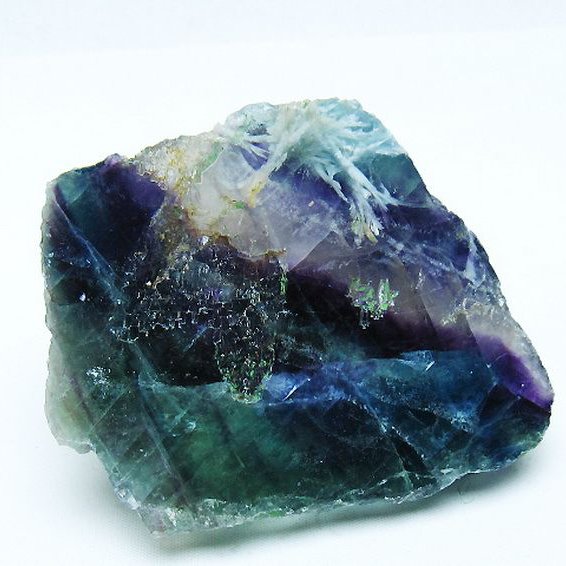 エンジェルフェザー フローライト 原石 [t599-2841]